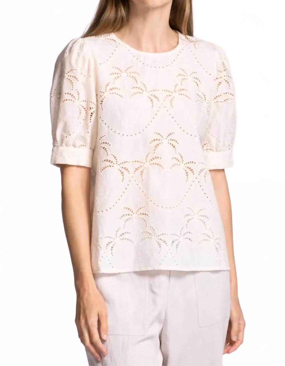 NEW PINK MARTINI women's jada top in white